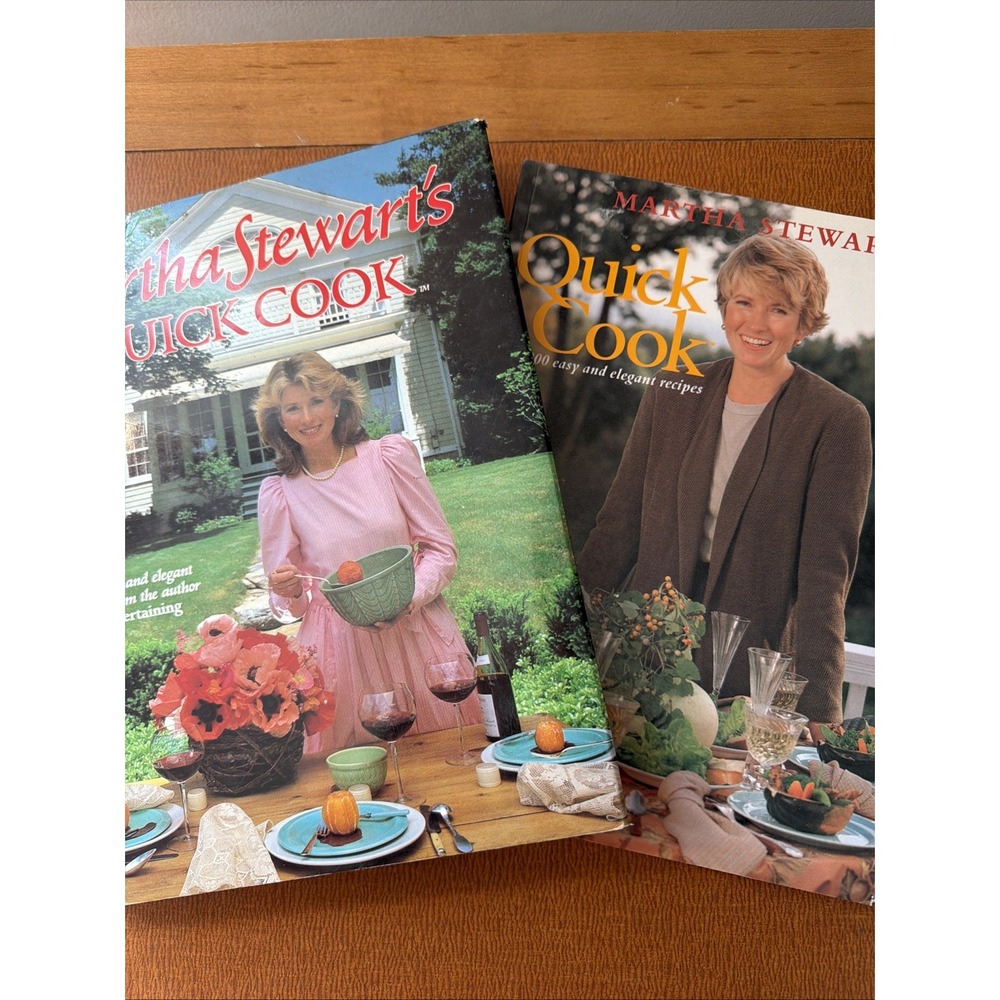 2 VTG Martha Stewart's Quick Cook 1983 HC & Paperback